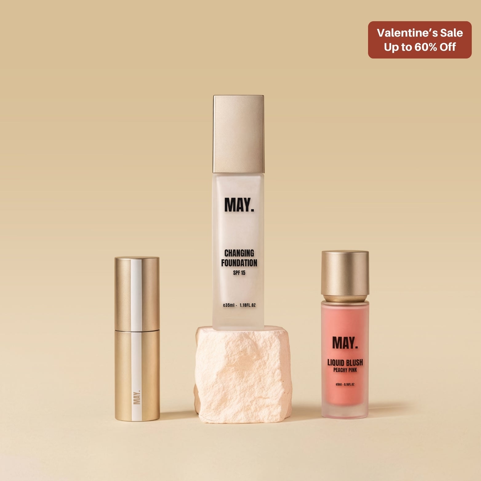 blossy pink, velvet red, natural nude